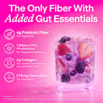 Organic acacia fiber supplement with collagen and probiotics for gut health