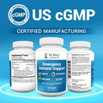 Close up of Dr. Berg Emergency Immune Support packaging