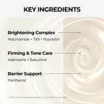 Back label of DOMINAS anti aging and hyperpigmentation face cream showing full ingredient list and usage instructions.