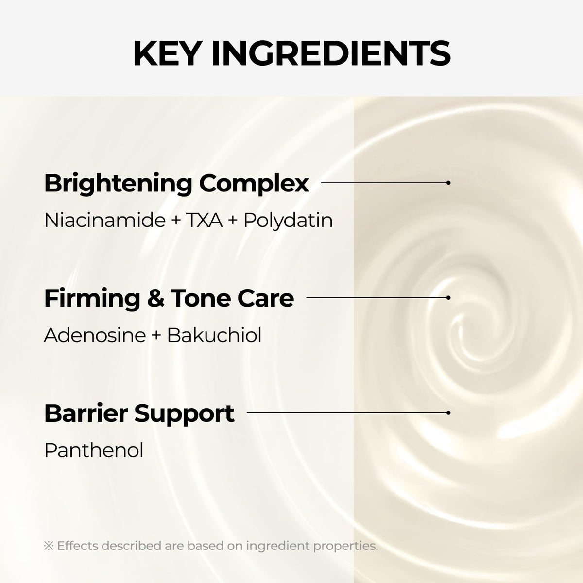 Back label of DOMINAS anti aging and hyperpigmentation face cream showing full ingredient list and usage instructions.