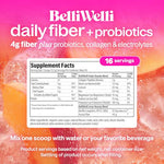 BelliWelli 4-in-1 formula prebiotic acacia fiber supplement nutritional facts and ingredients list.