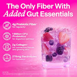 BelliWelli Cucumber Lime Mint fiber powder container displaying the hydration and bloating relief benefits.