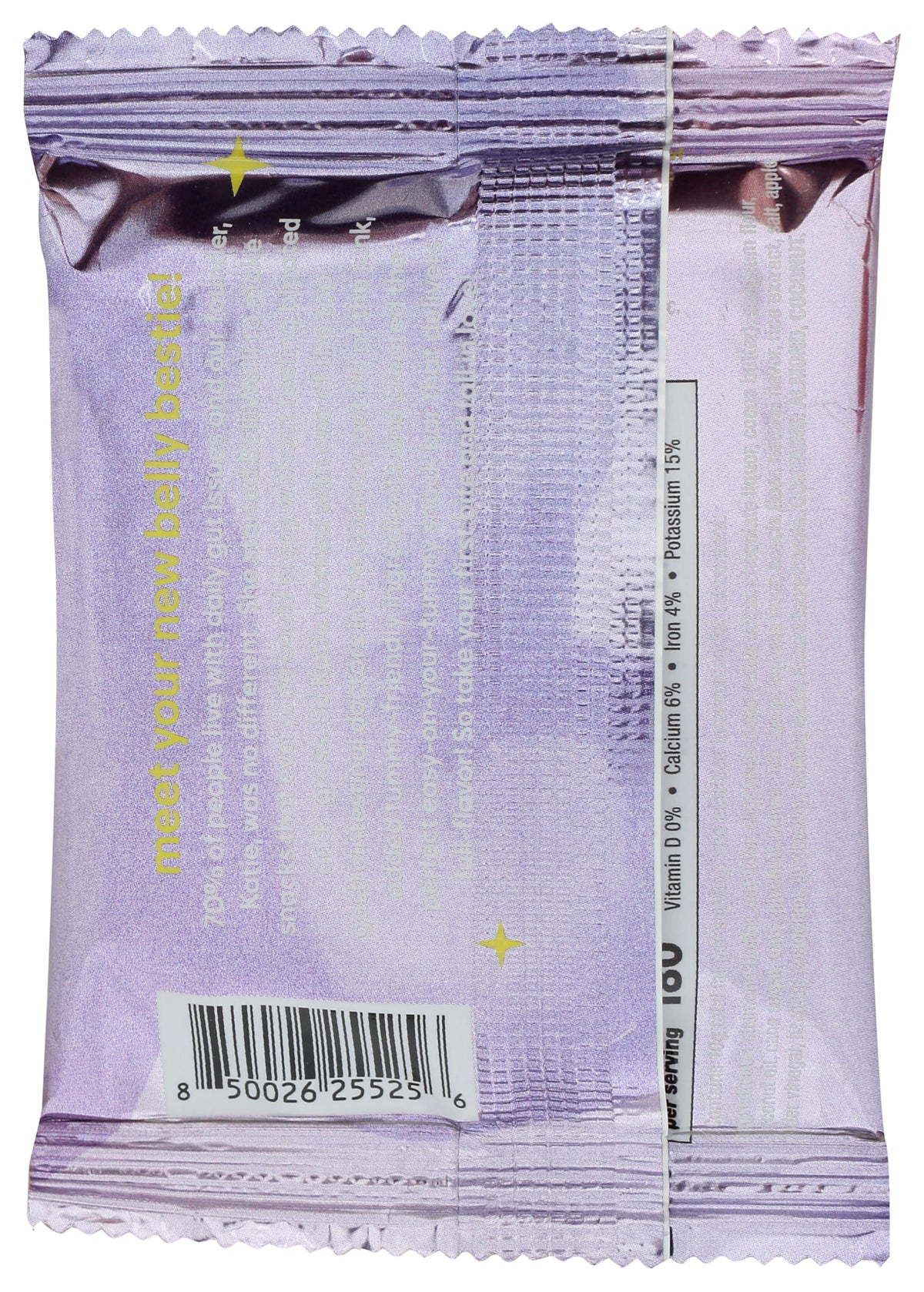 BelliWelli zero bloat probiotic bar pack of eight imported wellness snacks.