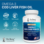 Dr. Berg Maximum Strength Cod Liver Oil 1250 Milligrams supplement facts panel