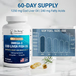 Dr. Berg lab tested non GMO premium cod liver oil bottle side view