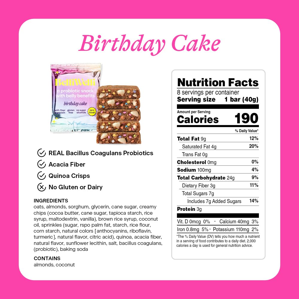 BelliWelli vegan gluten free low FODMAP snack bar wrapper close up
