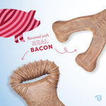 Benebone puppy chew toys for small dogs real bacon flavor