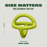 Dishwasher safe natural rubber pet toy close up view