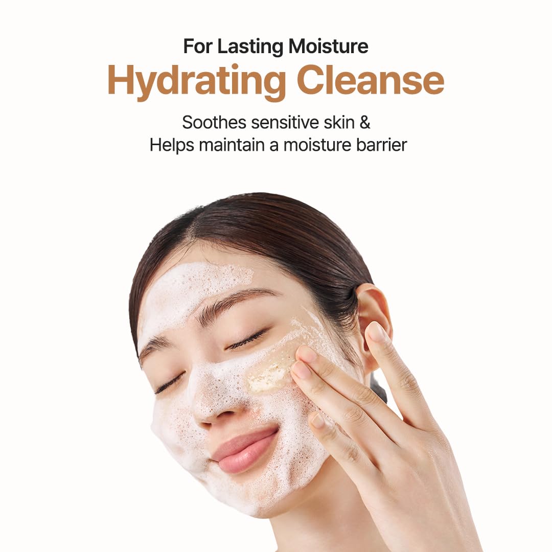 Purito Oat In Gentle Exfoliating Face Cleanser application on skin