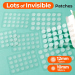 Model wearing TKTK invisible pimple patch under makeup