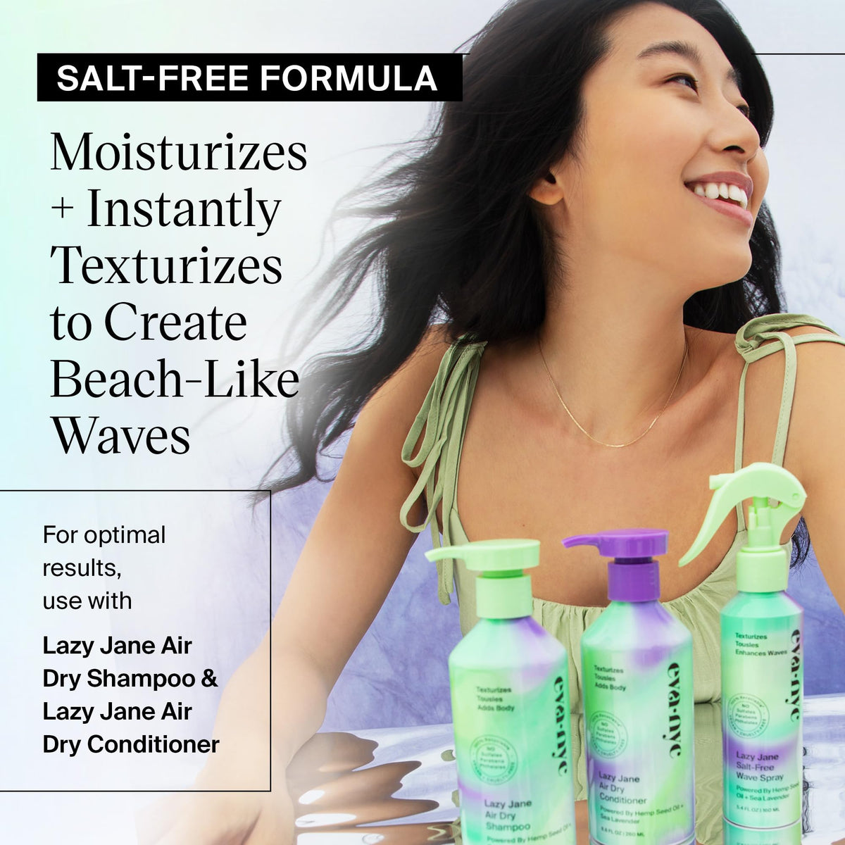 Effortless beach waves hair styling spray imported from the USA