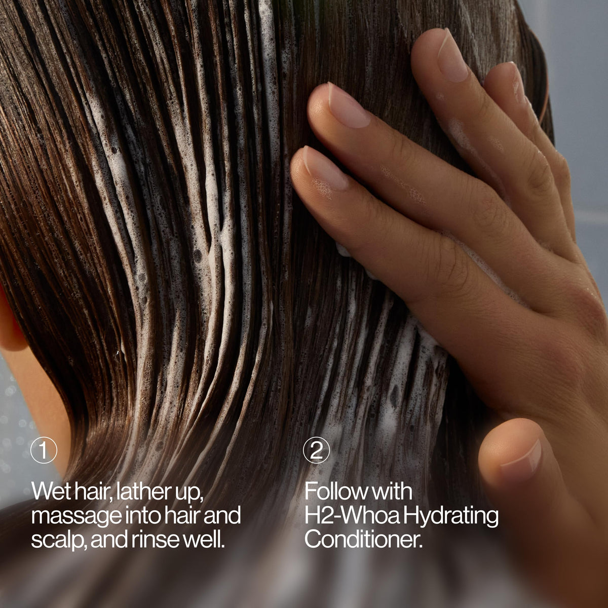Authentic Eva NYC daily hydrating shampoo back label with ingredients