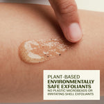 Thrive natural exfoliating face wash showing texture and Arabica coffee grounds details