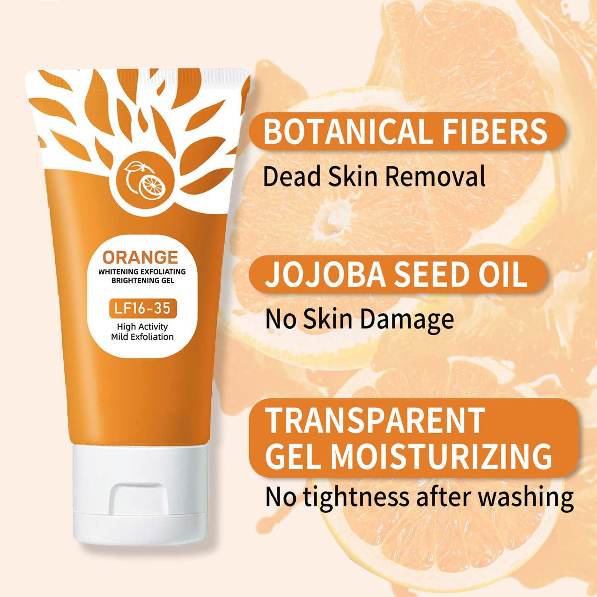 H N R facial peeling gel texture being massaged on skin showing peeling action.