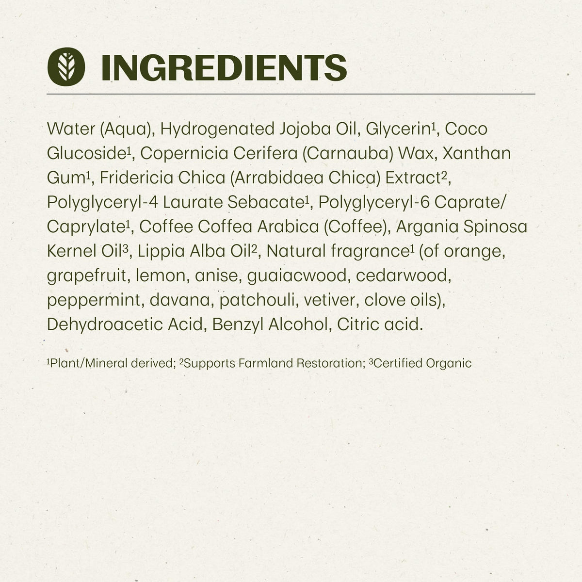 Thrive natural skincare energy scrub highlighting the Costa Rican botanicals formulation