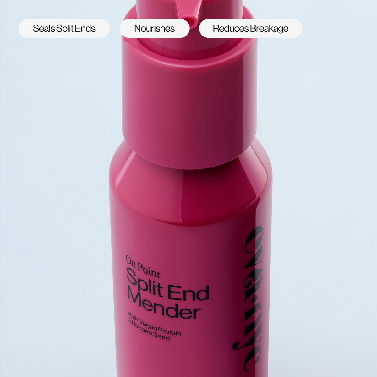 Eva NYC split end treatment application on hair ends for anti breakage protection