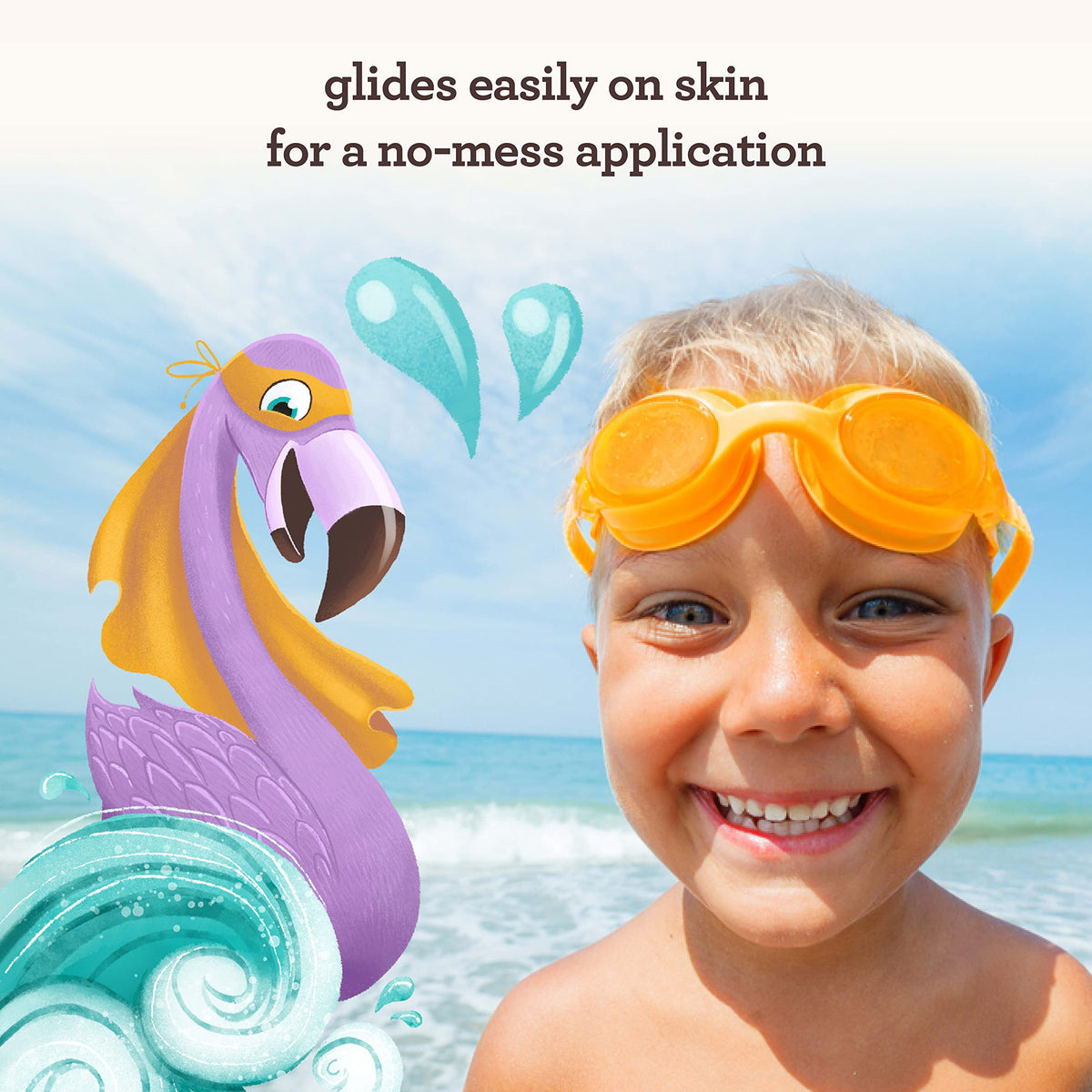 Aveeno Kids mineral sunscreen stick uncap showing the smooth solid sun shield formulation