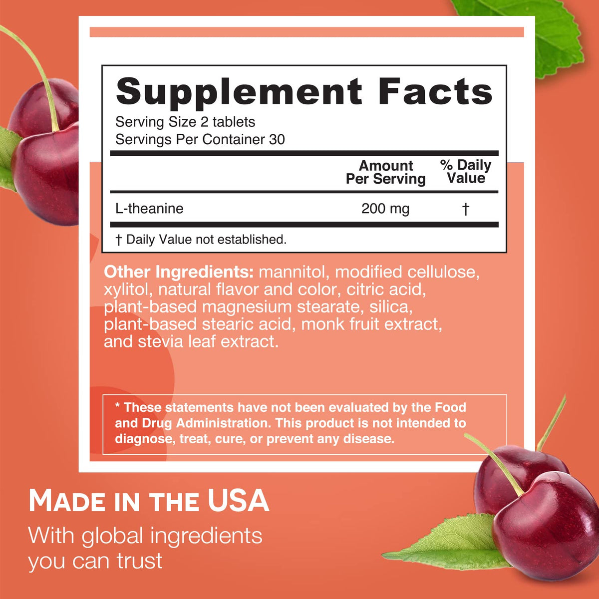 EZ Melts sleep bundle nutritional facts and ingredients label detailing melatonin content and calming botanical extracts