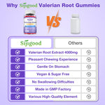Supplement facts panel of Sijigood valerian root gummies with passion flower and chamomile
