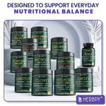 Herbpy 5in1 herbal sleep support capsules side view showing ingredients list