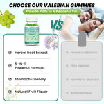 Close up of green grape flavored organic valerian root dietary supplements for anxiety relief.