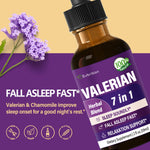 Eubrition seven in one herbal liquid sleep tincture with black dropper lid showing natural ingredients.