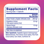 Midol natural botanical PMS comfort formula packaging side panel