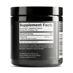Toniiq Valerian Root one thousand three hundred milligrams equivalent capsules nutritional facts label view