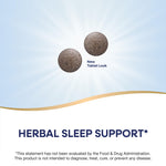 Side view of Nature's Way Valerian Nighttime showing safety seal and product instructions.
