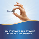 Nature's Way Valerian Nighttime herbal sleep support tablets showing expiry and batch details.