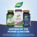 Top view of the bottle cap and seal of authentic USA imported Nature's Way Valerian.
