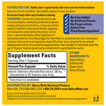 Natural drug free plant based dietary supplement bottle side angle