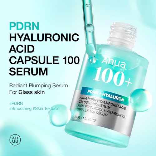 Anua Salmon DNA PDRN serum bottle for deep hydration and firming.