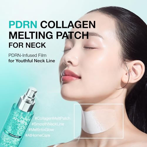 Anua PDRN Collagen Melting Patch close up illustrating the thin film texture for neck wrinkles
