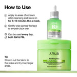 Anua Azelaic Acid toner pad container and serum bottle displayed together