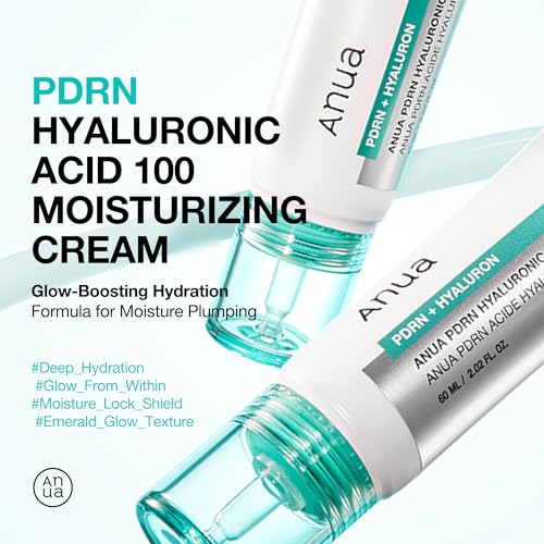 Anua PDRN Hyaluronic Acid Moisturizing Cream tube showing product details.