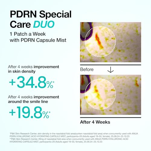 Demonstration of the Anua collagen melting patch dissolving with a facial mist spray.
