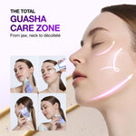 Anua Korean skincare neck moisturizer being applied to the jawline area using the integrated sculpting tool