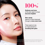 Close-up of the Anua pink essence toner highlighting the texture for daily dark spot care and skin clarity.