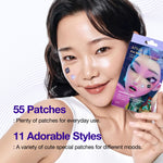 Anua Rumi Version spot cover patch packaging details highlighting the fifty five pieces count