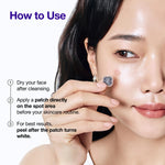 Anua hydrocolloid blemish stickers displaying the eleven different cute KPop inspired styles