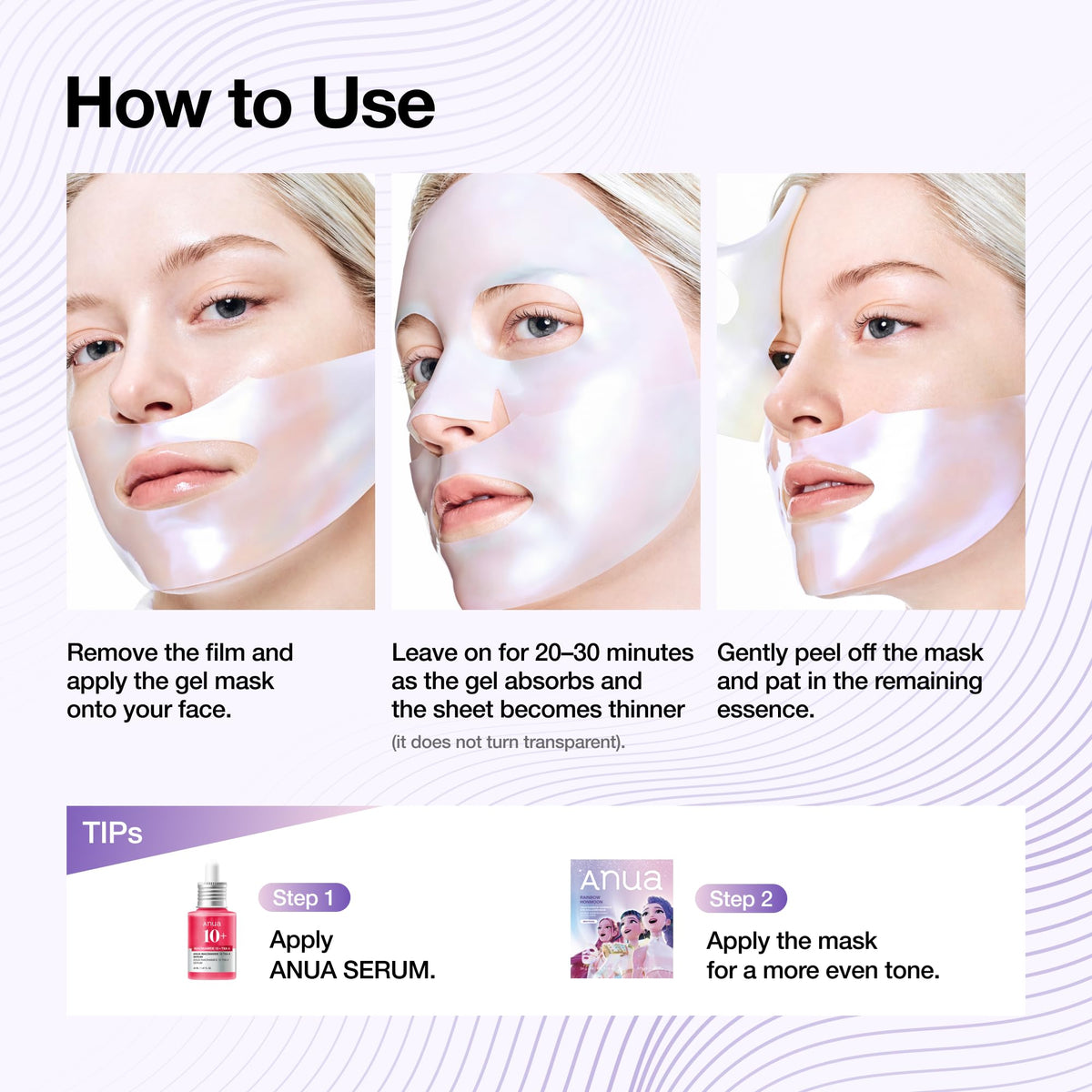ANUA Vita Collagen Mask showing the textured hydrogel material for optimal skin adherence