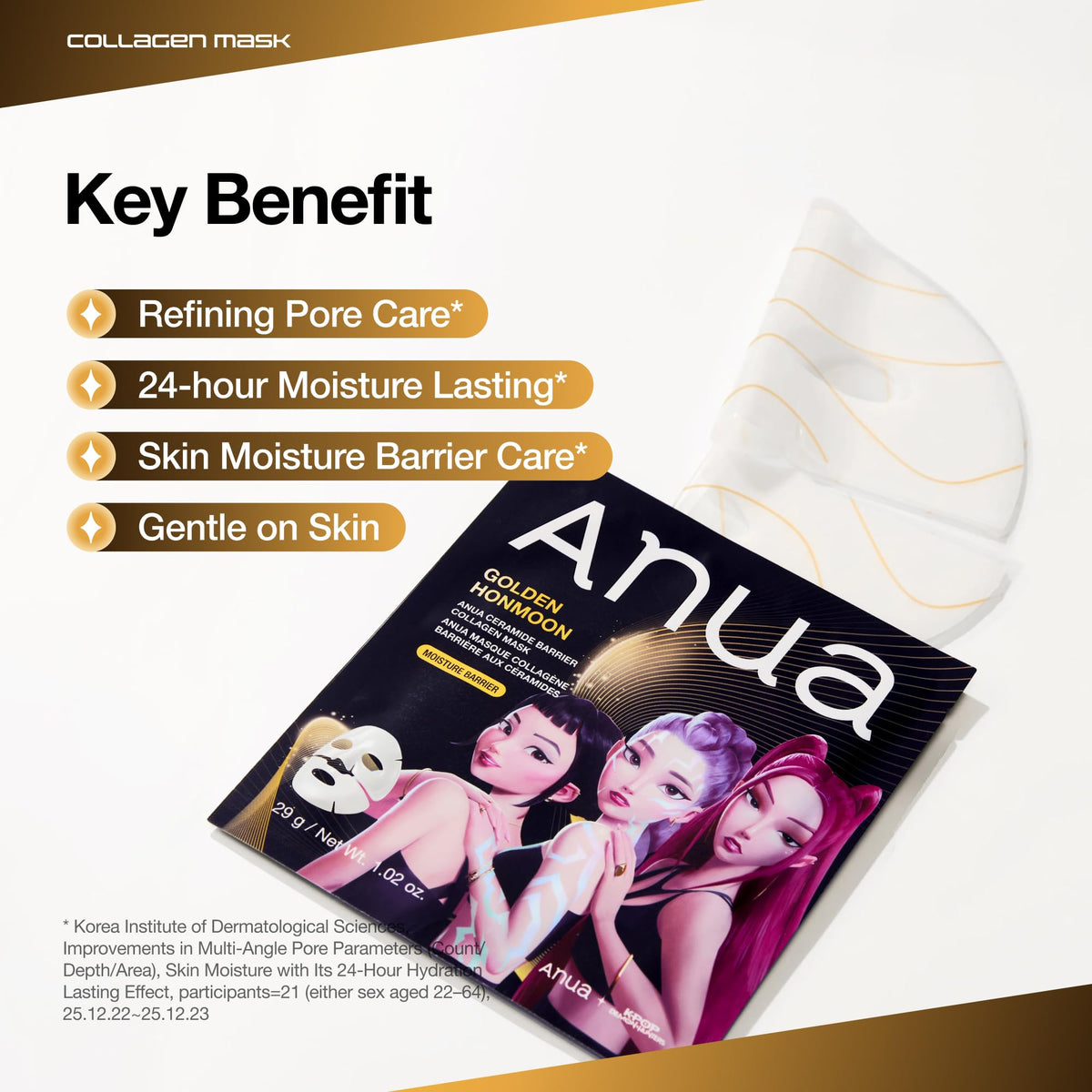 Skincare flat lay featuring the ANUA anime-style packaging for moisture barrier repair.