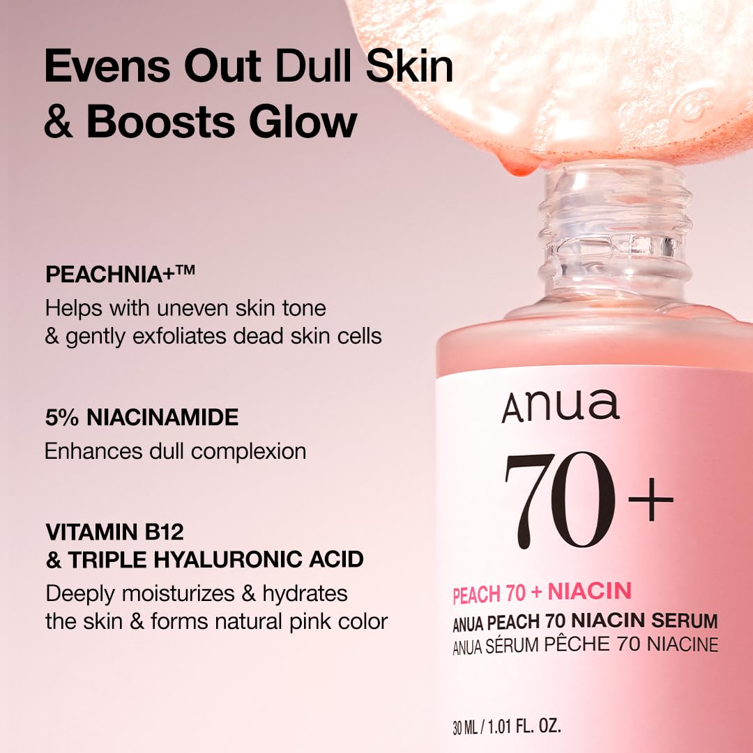 Authentic imported Anua peach extract serum packaging details