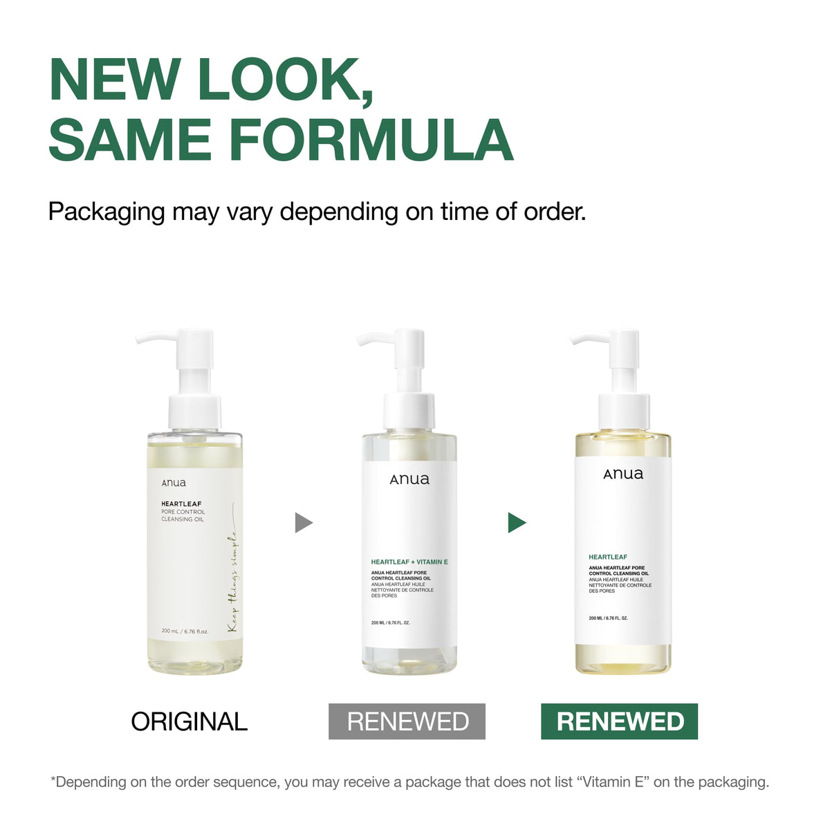 Anua Korean skincare double cleansing oil bottle on white background