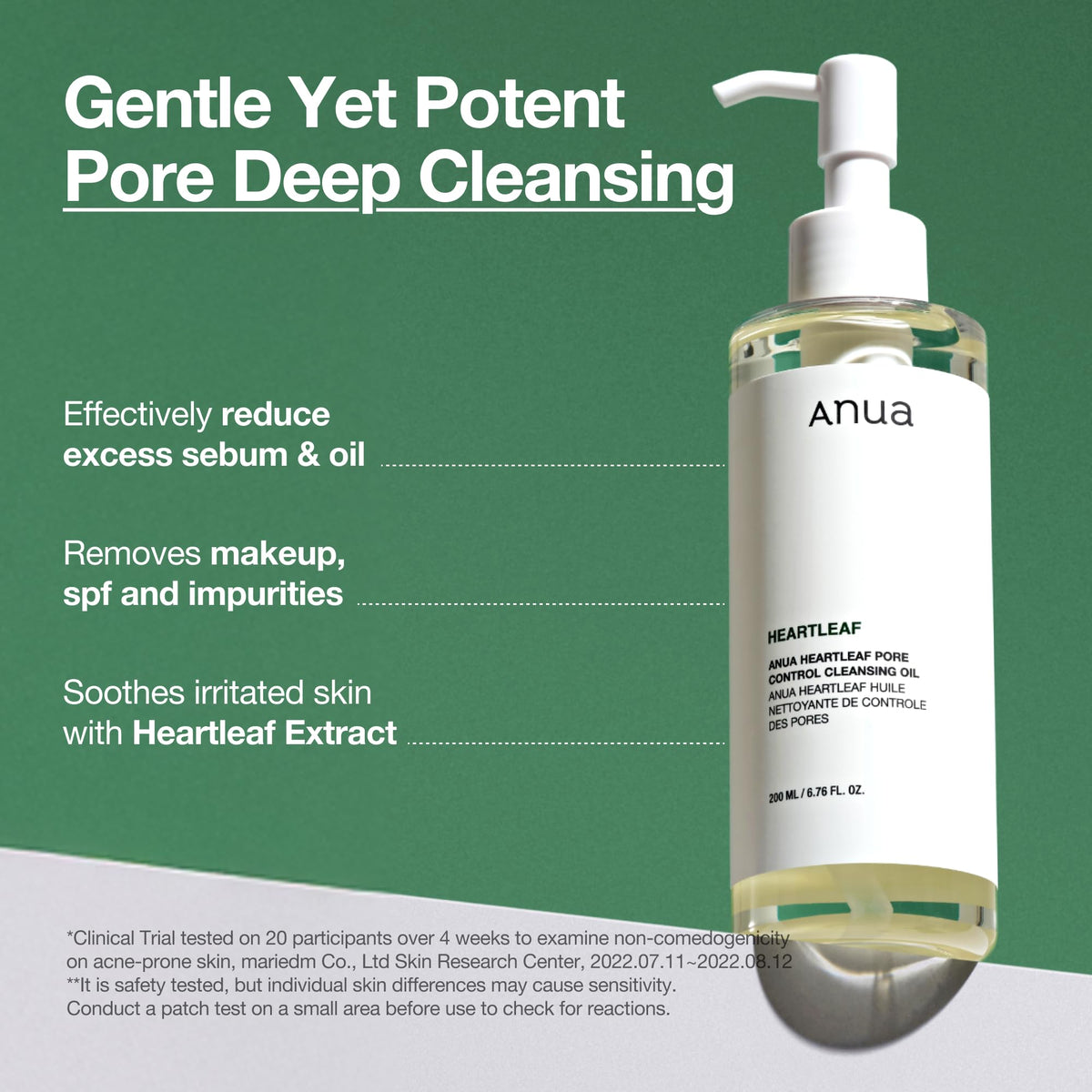Authentic USA imported Anua heartleaf pore control cleanser liquid texture
