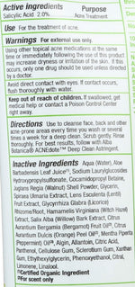 Alba Botanica 8 fluid ounce acne scrub bottle standing upright.