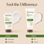 Five ounce tube of Aveeno sensitive skin daily facial cream standing upright