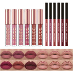 BestLand long wear waterproof velvety nude lip stain kit open box displaying all six liquid lipsticks.