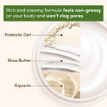 Aveeno prebiotic colloidal oat non-comedogenic cream label view
